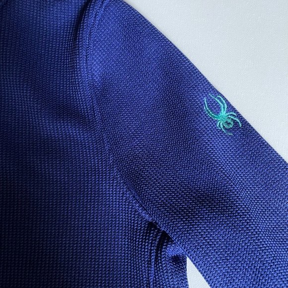 Spyder Kids Full Zip Fleece Jacket Blue Size L 14/16 Warm Ski Layer - Picture 5 of 9